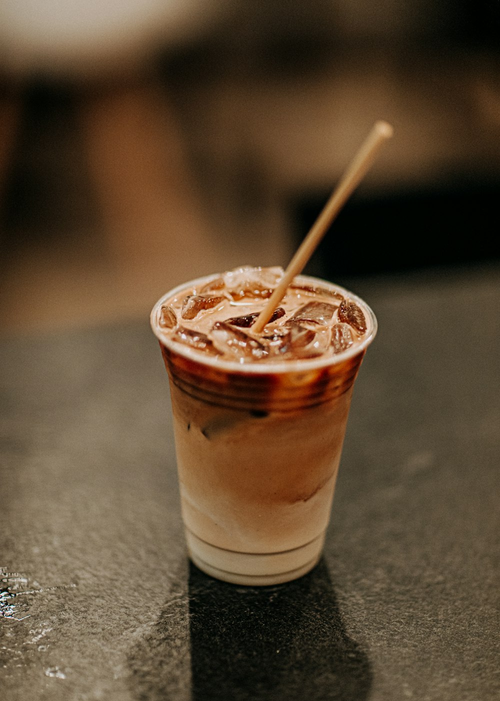 An iced caramel cold brew